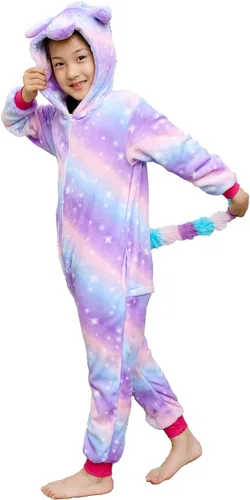 Vista 53 de Mameluco de unicornio para pijamas de animales, cosplay, disfraz unisex de Halloween