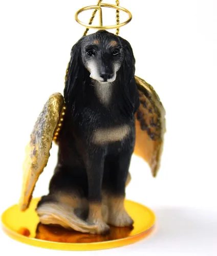 Vista 83 de Conversation Concepts Adorno navideño: Chihuahua, pelo largo 19-Dorado