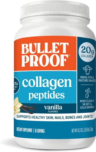 Vista 12 de Bulletproof Polvo de Péptidos de Colágeno Chocolate con Aceite MCT, 14.3 Onzas, Proteína de Colágeno Alimentado con Pasto para la Piel, Soporte