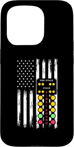 Vista 14 de American Flag Drag Strip Auto Tree Light Racecar Driver Case for iPhone 16