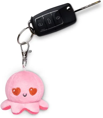 Vista 2 de TeeTurtle - Llavero de peluche pulpo rosa enamorado