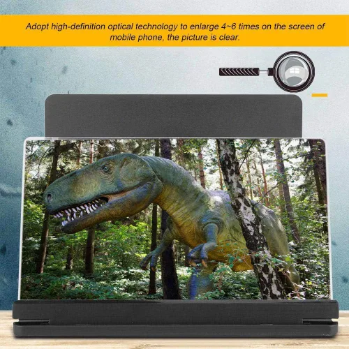 Vista 2 de EBTOOLS Lupa de pantalla para teléfono, amplificador de video HD de 12 pulgadas, soporte para teléfono celular, adecuado para interiores