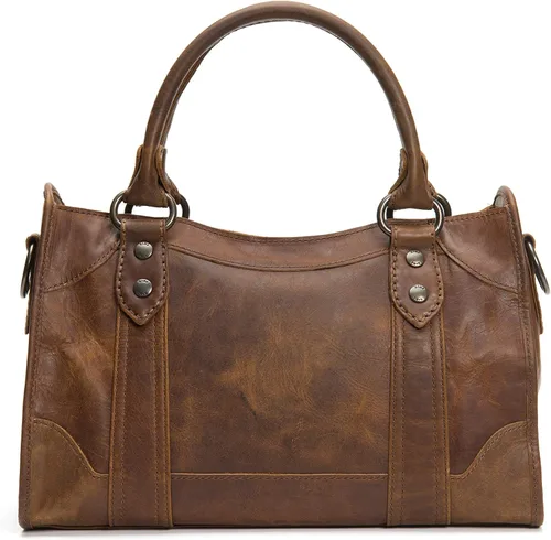 Vista 5 de Frye Melissa - Bolso de cuero con cremallera, Marrón