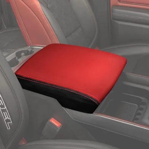 Vista 10 de Funda de repuesto para reposabrazos de consola central, adecuada para Dodge Ram 1500 2500 3500 2013-2018 con consola de asiento de salto, protector