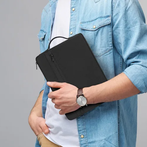 Vista 7 de KIZUNA - Funda para portátil y tableta de 10 pulgadas, resistente al agua, maletín para computadora, bolsa de mano para iPad Pro de 9.7" a 11", iPad