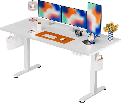 Vista 13 de ErGear - Escritorio eléctrico de pie de altura ajustable, escritorio para estar sentado o de pie de 31.5 x 18.9 pulgadas, escritorio de computadora