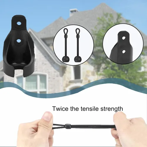 Vista 5 de Coolaroo Piezas de repuesto – Kit de amarre elástico universal para toldos y persianas enrollables, paquete de 2 clips de sombra resistentes