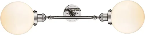 Vista 4 de Innovations 208-PN-G201-8-LED 2 luces vintage regulable LED accesorio de baño, níquel pulido