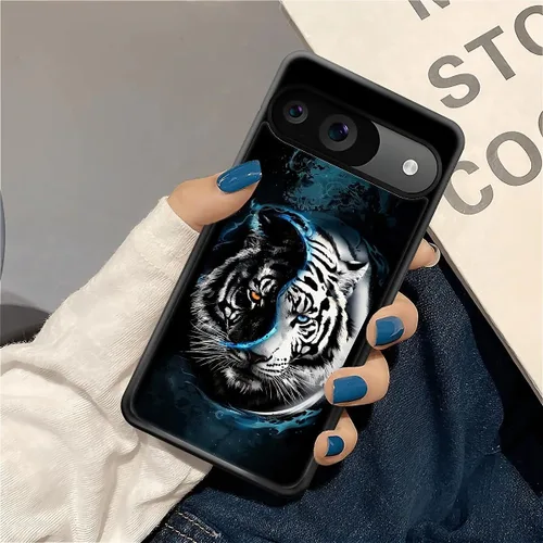 Vista 13 de Compatible con Google Pixel 4A 5G Mobile Case Creative Acrylic Panel trasero Silicona Protección Grip especialmente diseñado para Google Pixel 4A 5G
