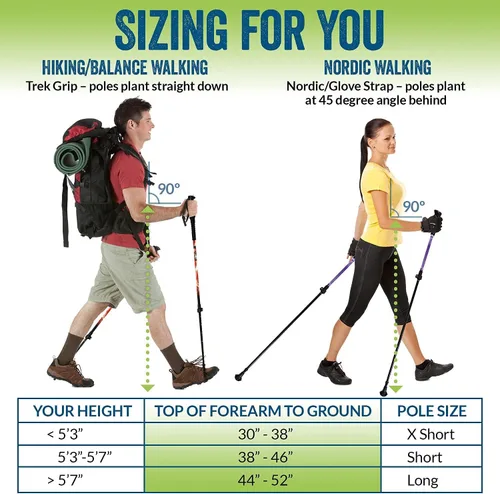 Vista 3 de York Nordic Bastones plegables ultraligeros para caminar, listos para viajar, con patas de goma, cestas y bolsa