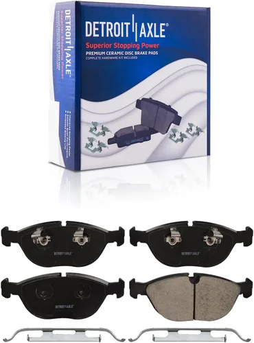 Vista 131 de Detroit Axle - Pastillas de freno de cerámica delanteras Reemplazo de pinza de freno derecha para Dodge Ram 1500 Dakota, Ram 1500 Classic - Juego