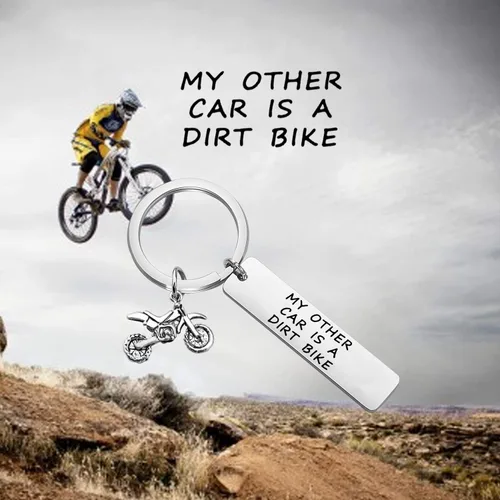 Vista 6 de MYOSPARK Motocross Rider Gift My Other Car is a Dirt Bike Llavero Motocicleta Dirt Biker Regalo Para Motocross Racer