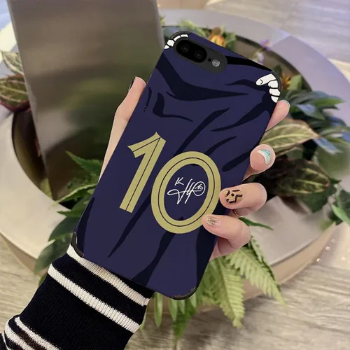 Vista 3 de Jersey de Mbappe Funda para Celular Creativa de Fútbol para iPhone 7 Plus / 8 Plus, Funda delgada de imitación de cuero suave a prueba de golpes