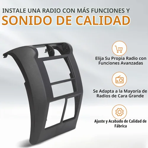 Vista 3 de HECASA Bisel de radio de tablero doble DIN compatible con Jeep Wrangler TJ Radio estéreo 1997-2002 panel central de bisel de tablero