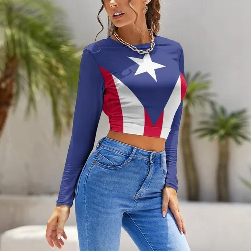 Vista 5 de Camiseta sin espalda con bandera de Puerto Rico para mujer, camiseta de verano XL