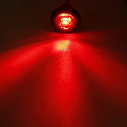Vista 4 de Partsam 20 mini luces LED redondas de 3/4 pulgadas para remolque lateral y luces de liquidación, lente transparente, con ojales, selladas