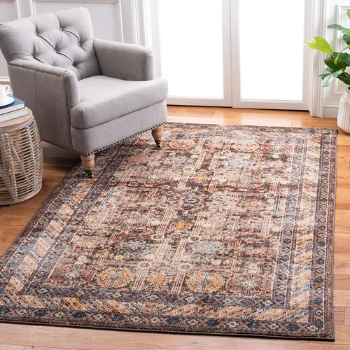 Vista 8 de SAFAVIEH Bijar Collection BIJ653B - Alfombra tradicional oriental, envejecida, no desprende pelusa, 2 pies 3 pulgadas x 10 pies, color azul