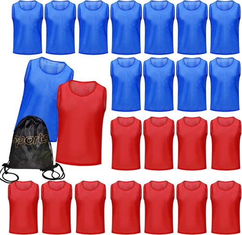 Vista 8 de 12/24/48PCS Pinnies Youth Team Pennies para Deportes Niños y Chalecos Scrimmage para Fútbol Baloncesto Jersey Practice