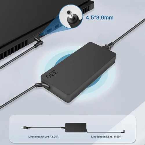 Vista 4 de Cargador de 330 W compatible con Hp OMEN MAX 16-ah 16-ak 17-ck 17-ck 6.7 in ZBook X 16 G1i Fury G1i 18 TPN-DA60 M34603-001 N80119-001 TPN-LA32
