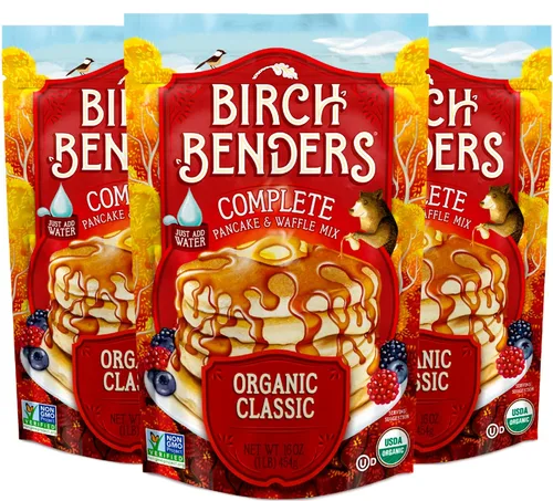 Vista 10 de Birch Benders Mezcla para panqueques y waffles con suero de leche, bolsa de 16 onzas