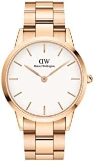 Vista 8 de Daniel Wellington Iconic Link Reloj pulsera de eslabones de oro rosa o plata