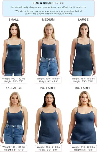 Vista 175 de Emmalise Camisola larga casual básica para mujer, con tirantes ajustables, top en capas