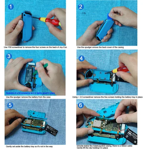 Vista 5 de Veanic Paquete de 2 palillos analógicos de repuesto Joycon Joystick Drift Fix para Nintendo Switch Switch OLED Nintendo Switch Lite Joy-Con