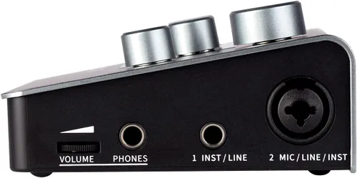 Vista 2 de MOOER Interfaz de audio Steep(I) para grabación profesional, Stero Soud con puertos de audio de 24 bits/192 Khz y 2 conectores Tpye-C, 2 conectores