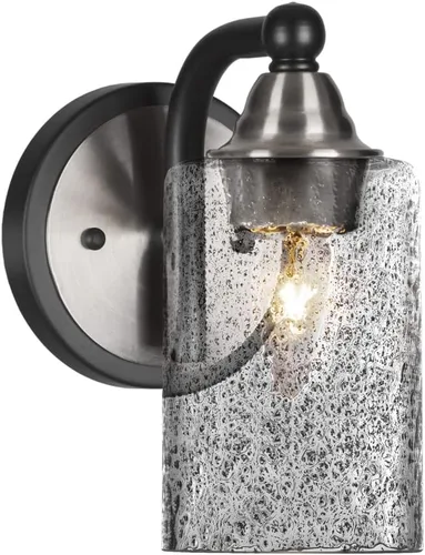 Vista 94 de Toltec Lighting Paramount - Aplique de pared de 1 luz, lámpara de pared para interiores, regulable, compatible con LED de base media, acabado