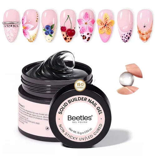 Vista 18 de Beetles - Gel duro para uñas, color rosa, 9 en 1, color rosa 0 - A - Rosa desnudo