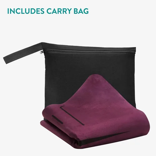 Vista 4 de Navaris Esterilla de yoga plegable para viajes, tapete de ejercicio de 1/16 pulgadas de grosor para pilates, entrenamiento, gimnasio, fitness