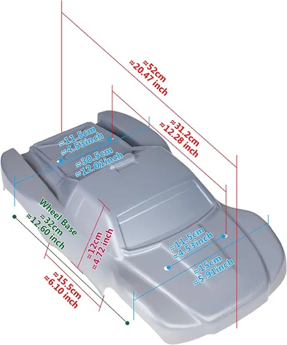 Vista 5 de SummitLink Reemplazo de cuerpo personalizado compatible con color rosa fangoso sobre negro para automóvil o camión RC escala 1/10