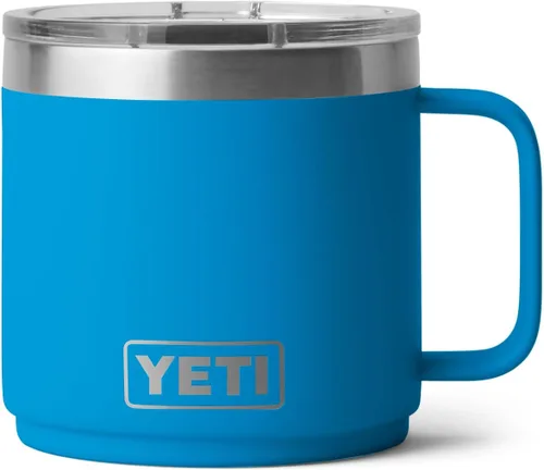 Vista 18 de YETI Rambler - Taza apilable de 14 onzas, aislada al vacío, de acero inoxidable con tapa MagSlider Stackable Violeta ultramar