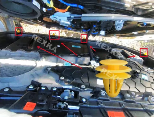 Vista 5 de Rexka 10 piezas de 0.315 in de orificio para puerta de panel de retención de clip de sujeción compatible con Hyundai Kia 82315-38000