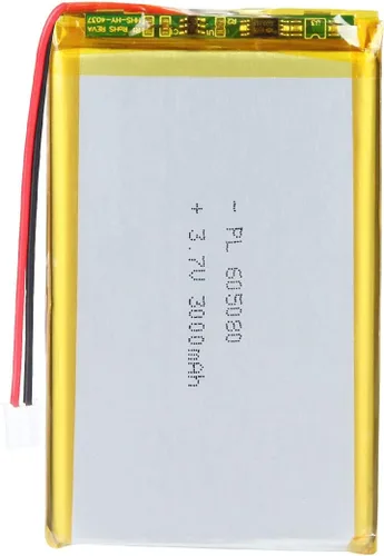Vista 24 de Batería de 3.7V 200mAh 502025 Li-ion Li-Po recargable de iones de litio con conector de paso de 2P PH 0.079 in