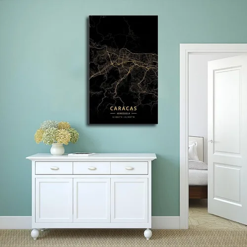 Vista 4 de Caracas Venezuela - Póster en lienzo para decoración de dormitorio, paisaje deportivo, oficina, habitación, regalo, sin marco, 12 x 18 pulgadas