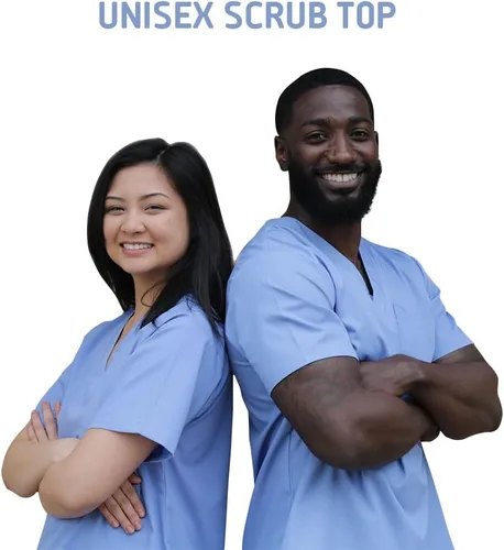 Vista 4 de SPECTRUM UNIFORMS Scrubs Top Doctor & Nurse Coat Yoga Unisex V-Neck Ideal for Medical Professionals Hospital and Lab Workwear