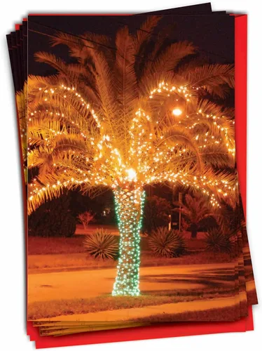 Vista 12 de The Best Card Company Paquete de 12 tarjetas de Navidad con sobres, humor navideño para hombres y mujeres (1 diseño, 12 tarjetas) – Playa tropical
