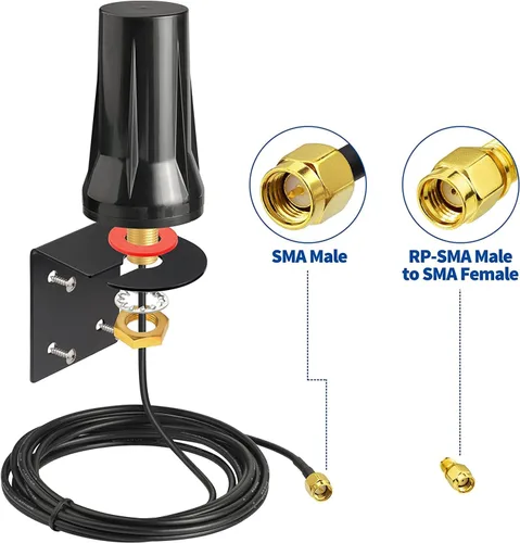 Vista 6 de Bingfu Antena para abridor de puerta de garaje para GTO Mighty Mule MM371W MM372W MM571W MM572W MMS100 LiftMaster Ghost Controls Multicode Antena
