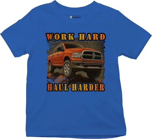 Vista 5 de Work Hard Haul Harder Youth Short Sleeve T-Shirt