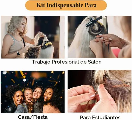 Vista 9 de Herramientas profesionales para extensiones de cabello, alicates para microenlaces y cuentas, removedor de microanillos, abridor de cuentas de 5.5