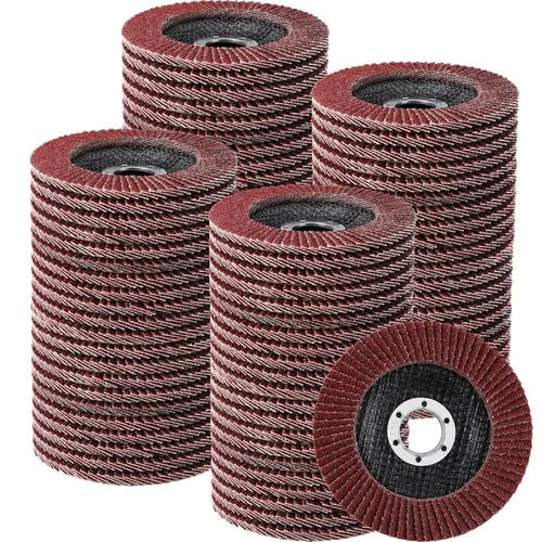 Vista 8 de Landhoow Paquete de 20 discos de solapa de 4 1/2 pulgadas para amoladora angular de 4.5 x 7/8 pulgadas, lijadora de óxido de aluminio, discos