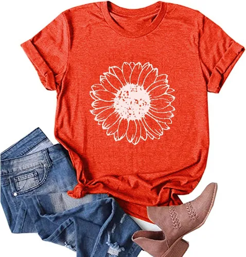 Vista 2 de Pantalones cortos para mujer, sexy, casual, camiseta gráfica para mujer, linda camiseta de manga corta para mujer, camiseta casual para adolescentes