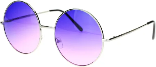 Vista 10 de Hippie Groovy Gradient Oversize Anteojos de sol redondos Lennon grandes