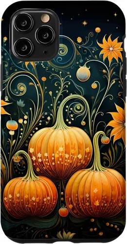 Vista 27 de Funda floral para iPhone 16 Pumpkins Vintage Otoño Otoño