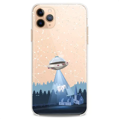 Vista 5 de Funda de poliuretano termoplástico compatible con iPhone 16e 15 14 13 12 11 Pro Max Plus Mini Xs Xr X 8 7 6 5 SE Spaceship Alien Outer Space Slim