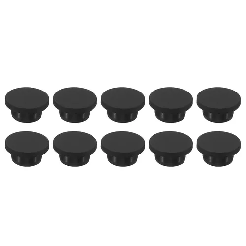 Vista 6 de MECCANIXITY Tapón de agujero de goma de silicona de 0.610 in de diámetro, tapón flexible suave para agujero de 0.591 in, negro, 10 piezas