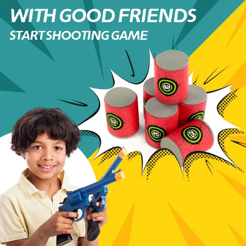 Vista 5 de TORMEN Latas de espuma suave Target Target Soft Bullet Targets Dart Foam Toy Gun Shoot Kid Toy Game Gift