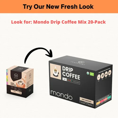 Vista 4 de Mondo Drip Coffee Mix (paquete de 10 variedades), bolsas de filtro para verter una sola porción, prellenadas 100% arábica, tostado medio