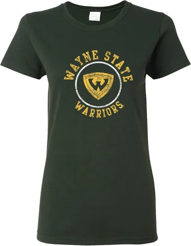 Vista 10 de NCAA - Camiseta para mujer, diseño de círculo envejecido, color del equipo, universidad